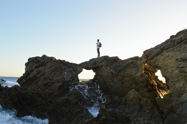 Sea coast outdoor rock Photo