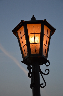 Light shine blue street Photo