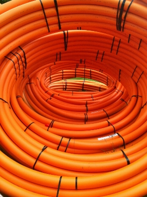 Spiral orange construction line Photo