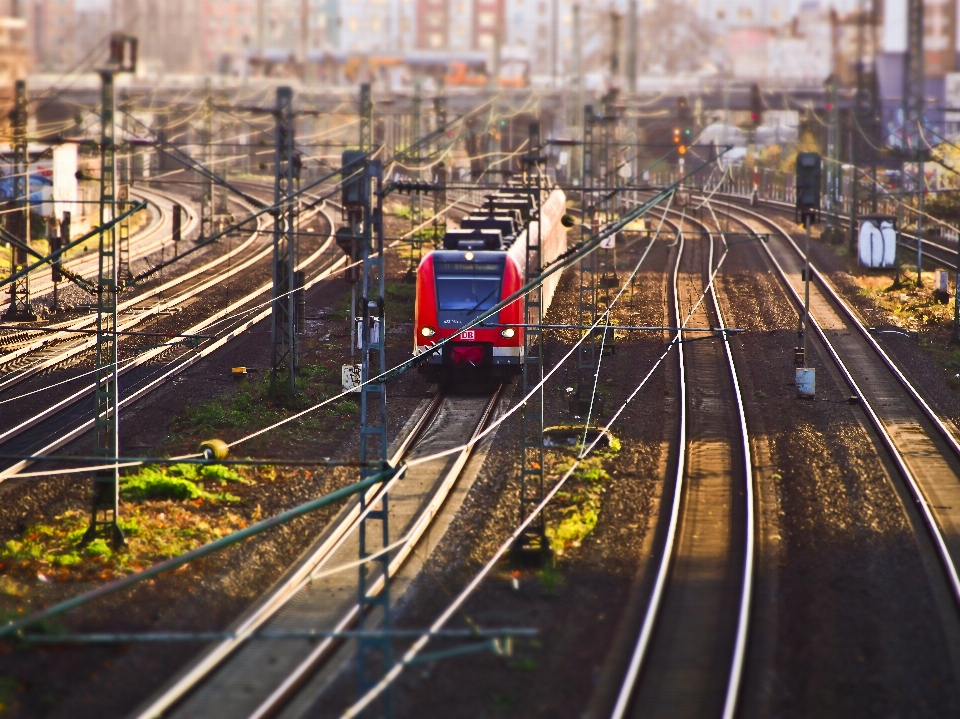 Pista ferrocarril tren tranvía