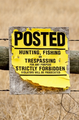 Fence advertising sign soil Photo