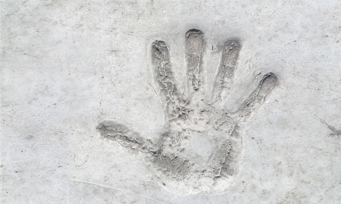 Hand snow white monument Photo