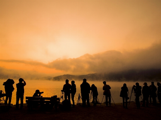 Landscape sea horizon silhouette Photo