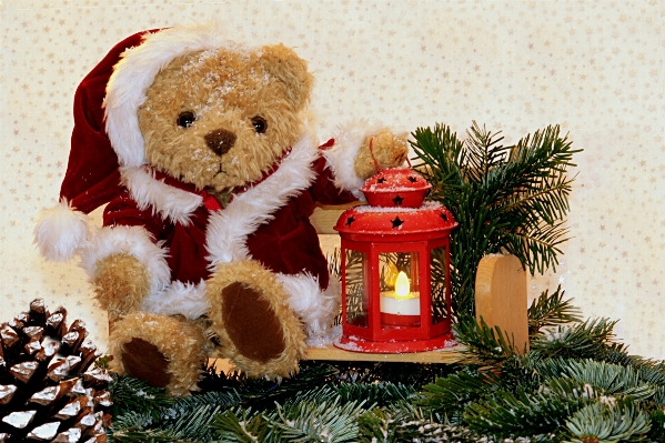 Lantern red sitting christmas Photo