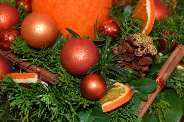 Winter fruit decoration orange Photo