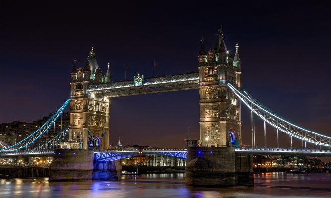 Bridge night city urban Photo