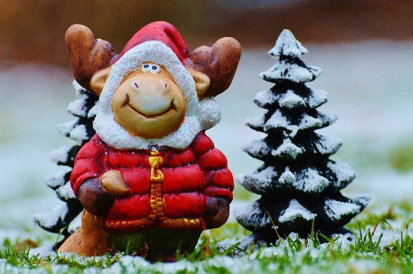 Winter statue decoration christmas Photo