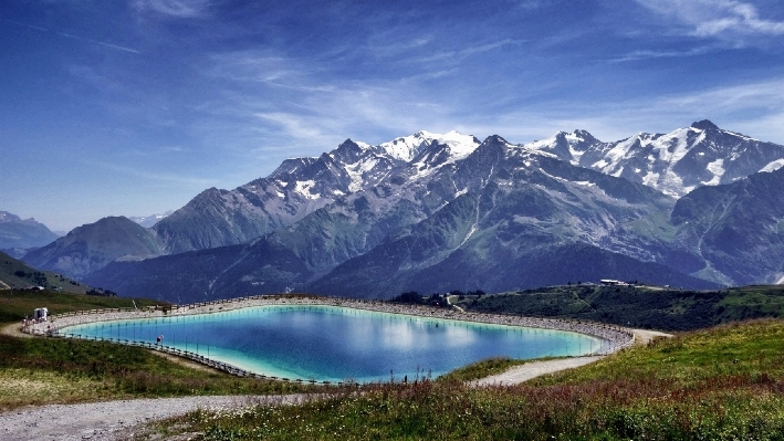 Landscape water mountain sky Photo