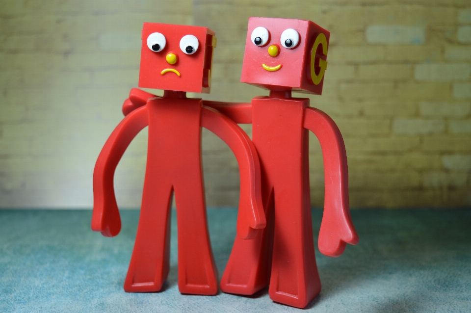 Red friendship together toy