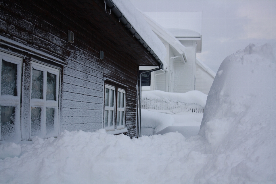 Schnee winter haus wetter