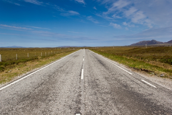 Landscape cloud road prairie Photo