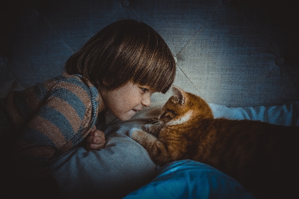 Foto Persona ragazzo animale carino