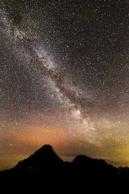 Landscape wilderness silhouette glowing Photo