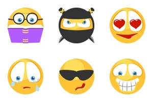 Flat emoticons 