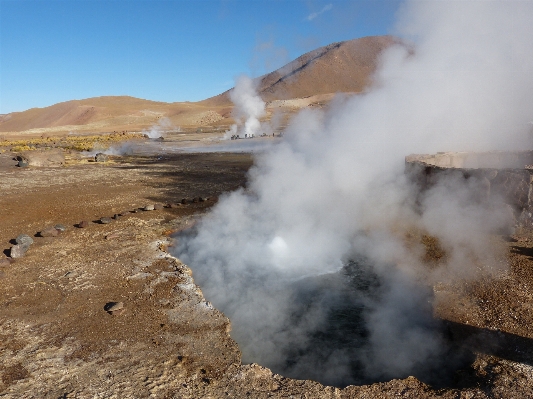 Landscape nature steam desert Photo