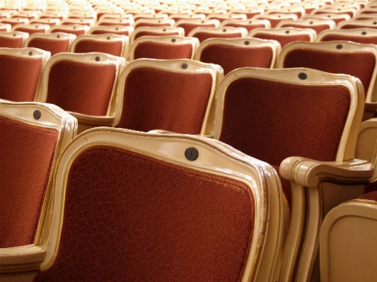 Chair seating audience hall Photo