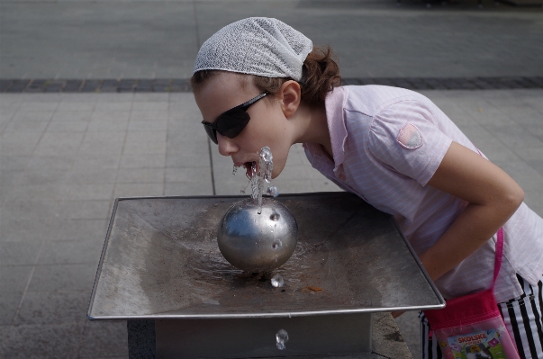 Water girl white summer Photo