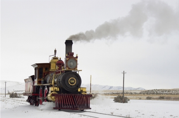 Snow winter track railway Photo