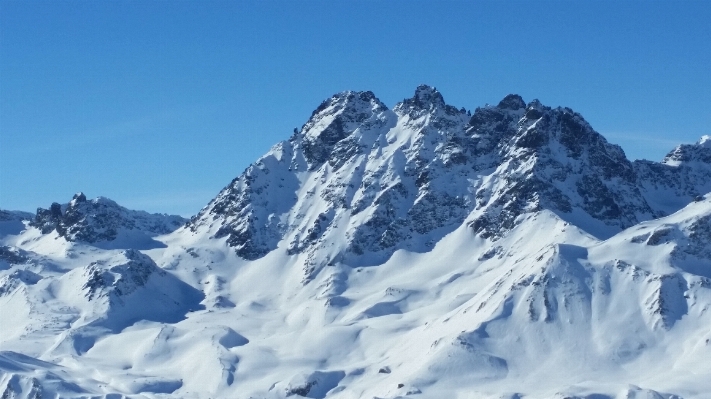 Photo Montagne neige hiver chaîne de montagnes
