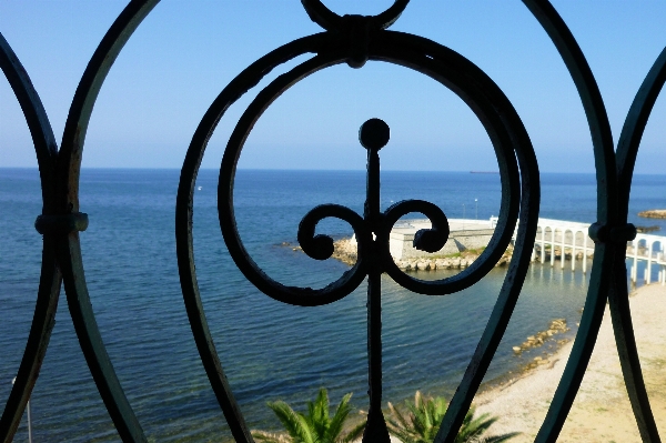 Sea sunlight morning balcony Photo