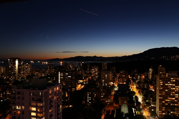 地平線 建築 空 日没 写真