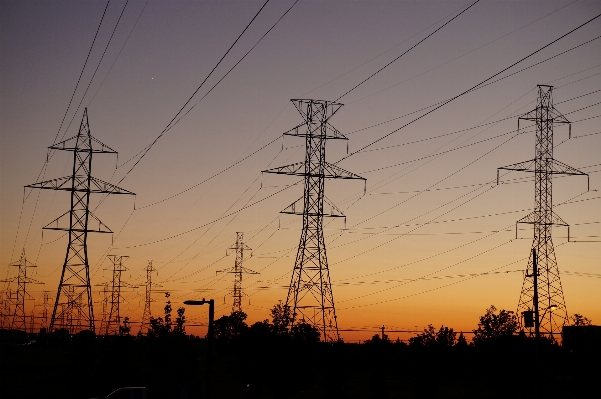 Sunset line tower mast Photo