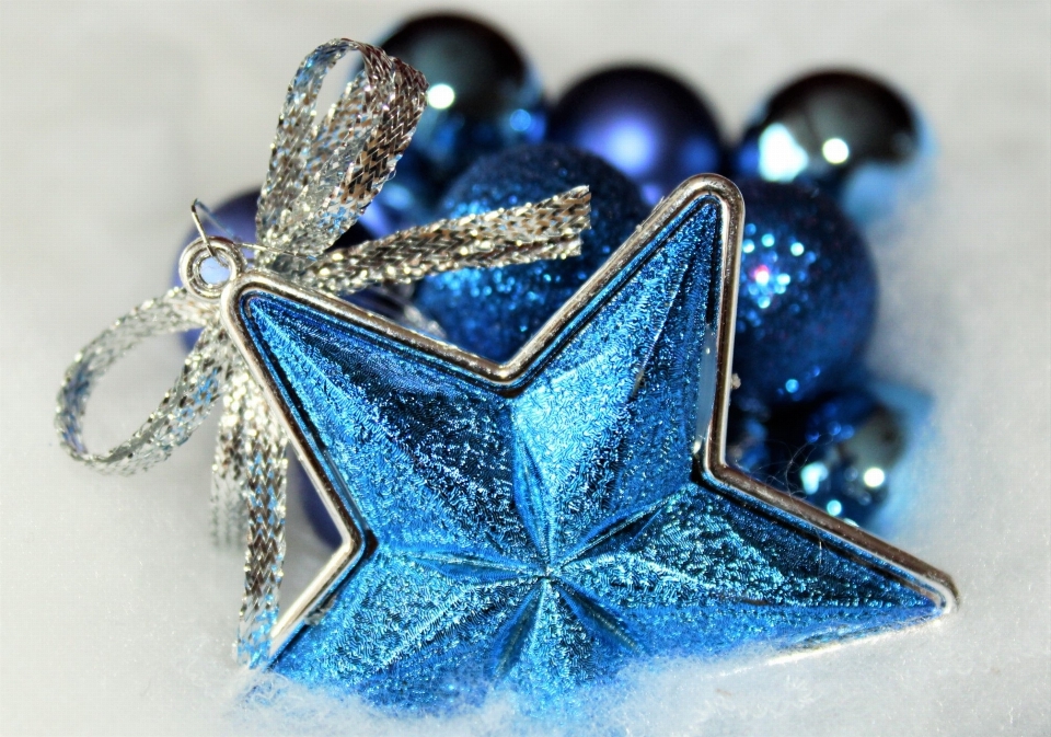 Star decoration blue christmas