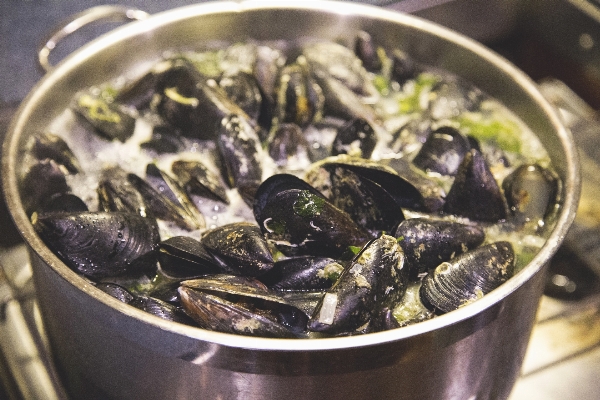 Wasser topf gericht mahlzeit Foto