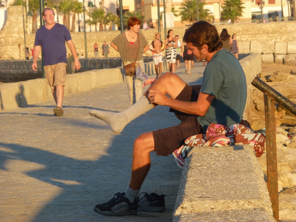 Homme plage personne jouer