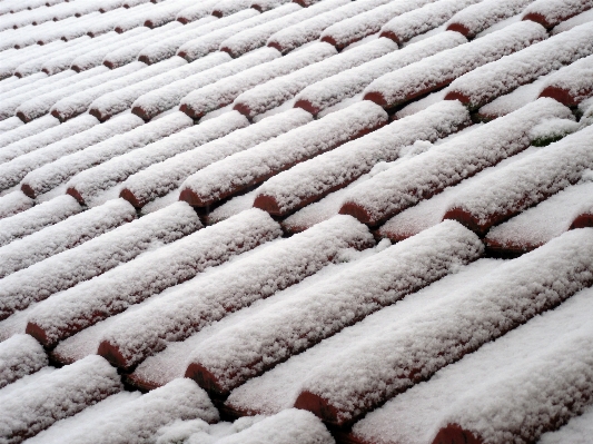 雪 冬 霜 屋根 写真