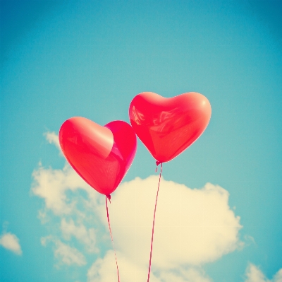 Sky flower petal balloon Photo