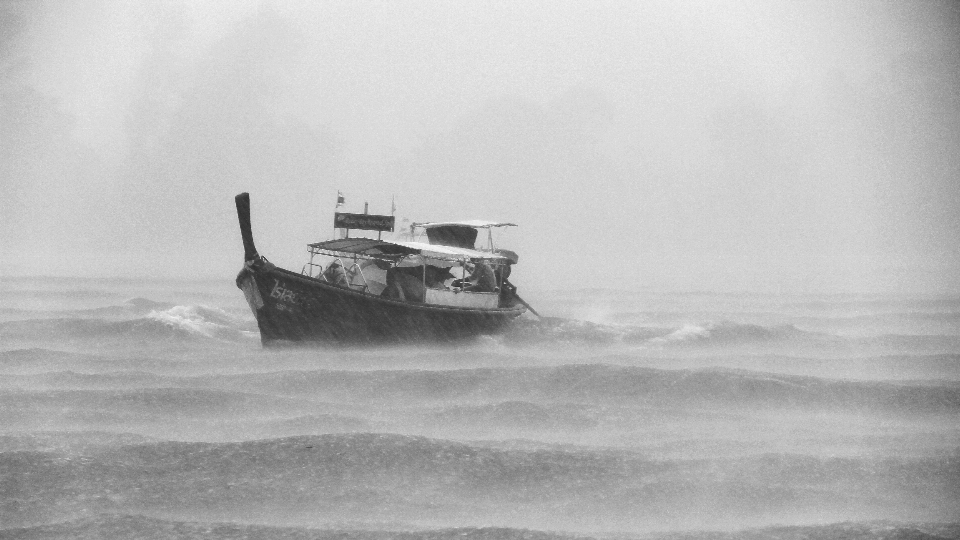 Mar costa oceano preto e branco
