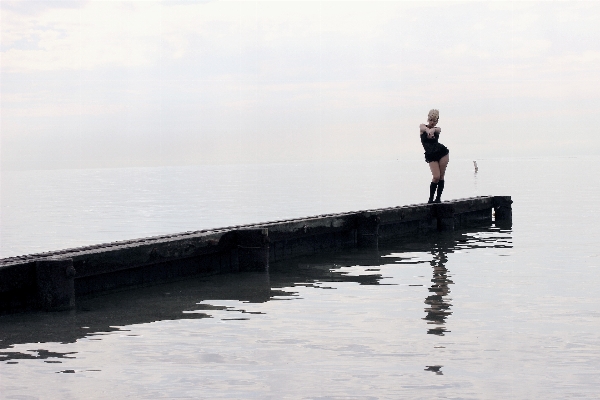 Foto Pantai lanskap laut pesisir