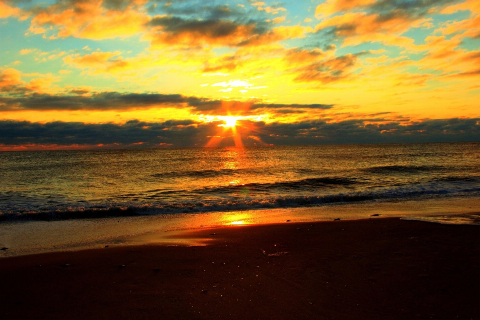 Beach landscape sea coast