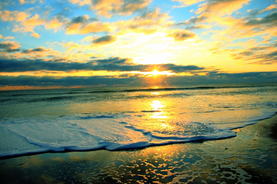 Beach landscape sea coast