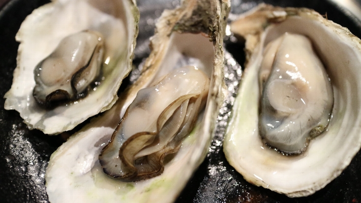 食べ物 カキ
 シーフード バーベキュー 写真