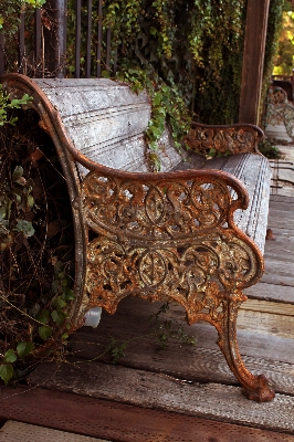 Table fence boardwalk wood Photo