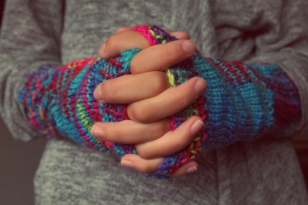 Hand cold winter pattern Photo