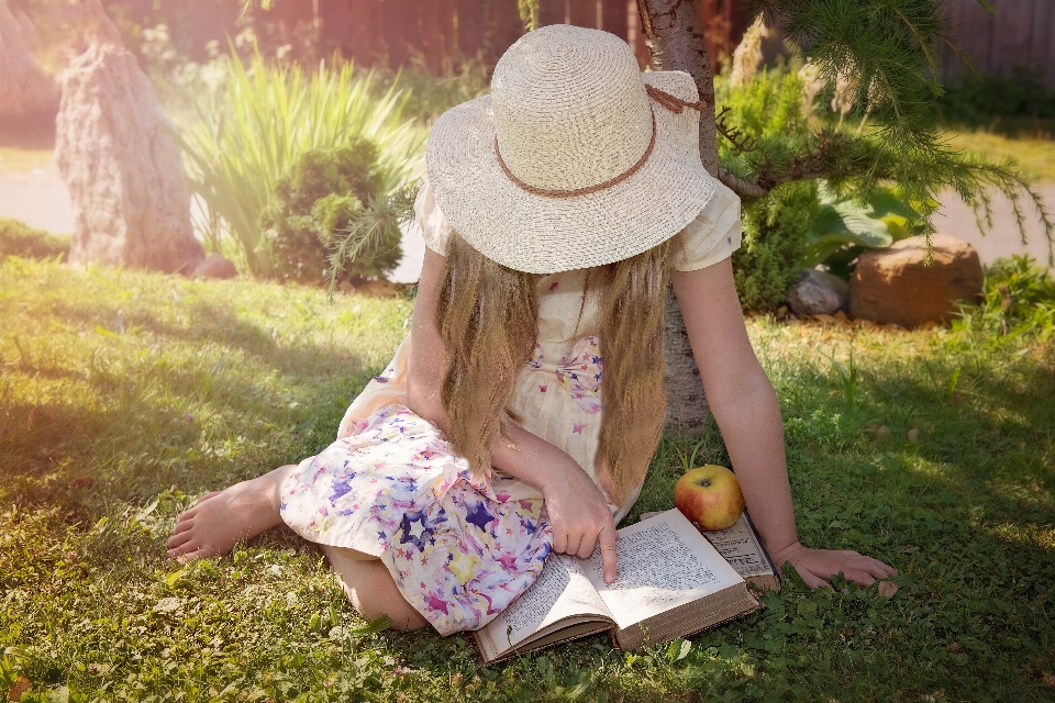 Natur buch lesen person