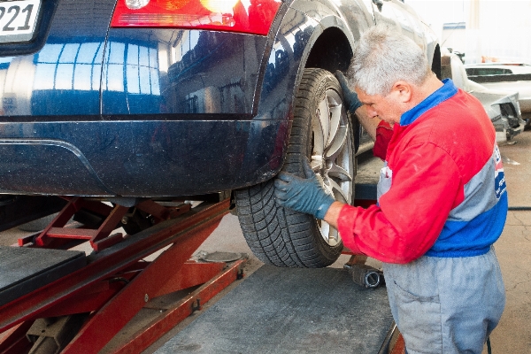 Car wheel workshop repair Photo