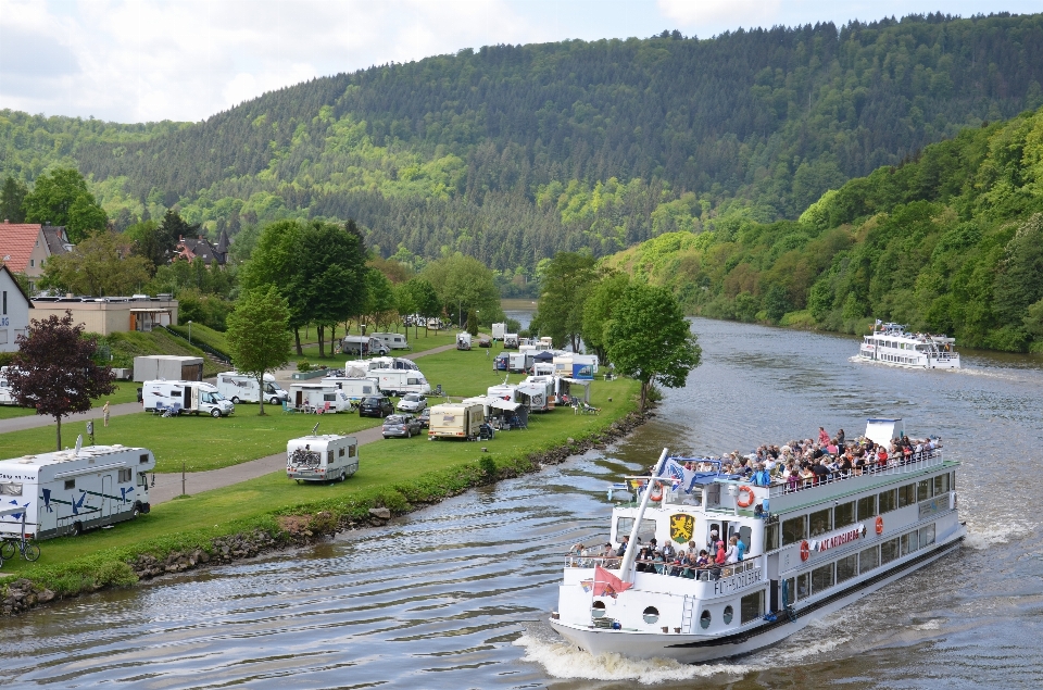 Nature forest boat river