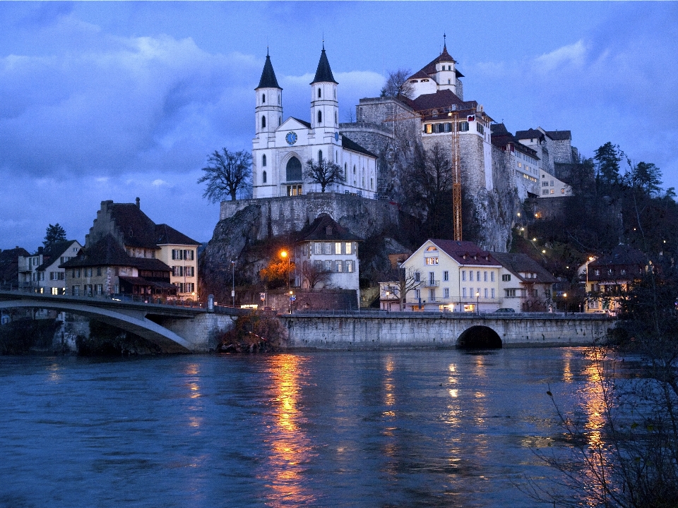 Brücke gebäude chateau
 fluss