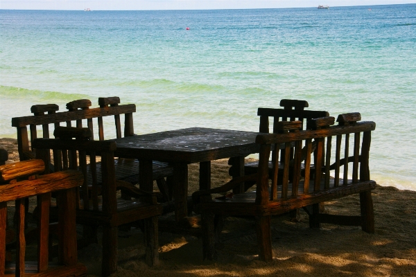 Table beach sea coast Photo