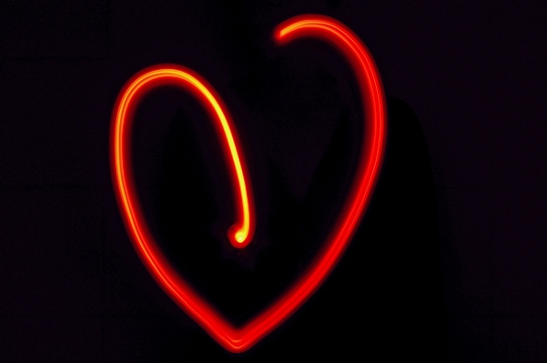 Light love heart red Photo