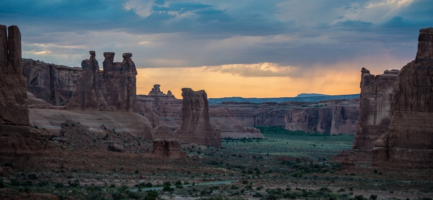 Landscape rock wilderness sunset Photo