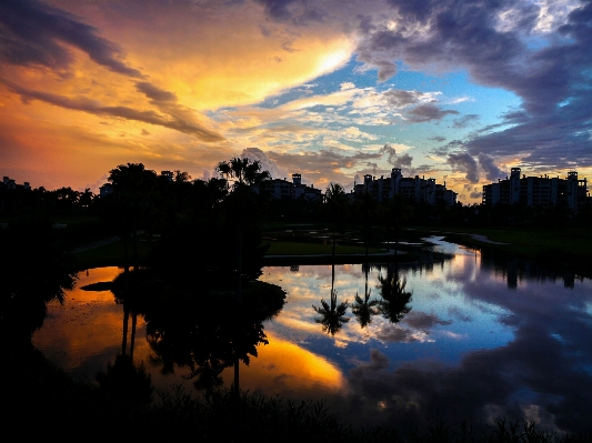 Landscape nature silhouette cloud Photo