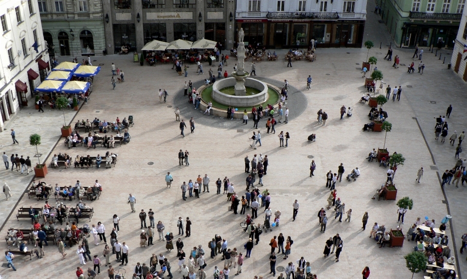 Piéton personnes ville foule