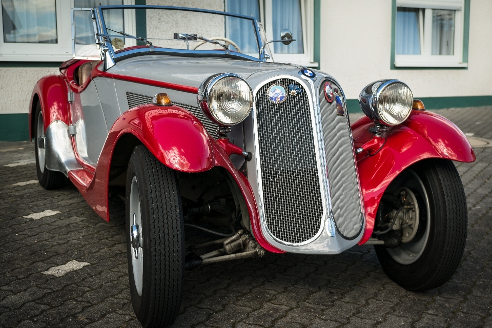 Car old red vehicle