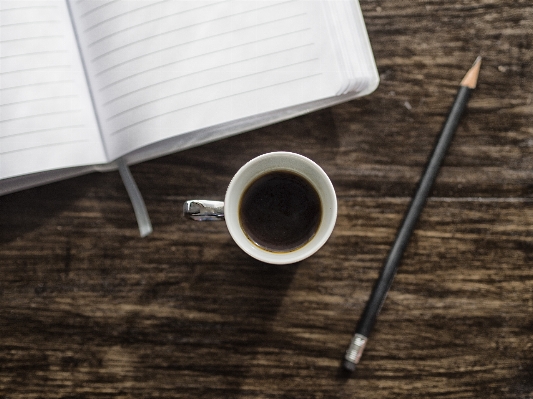 Notebook writing coffee wood Photo