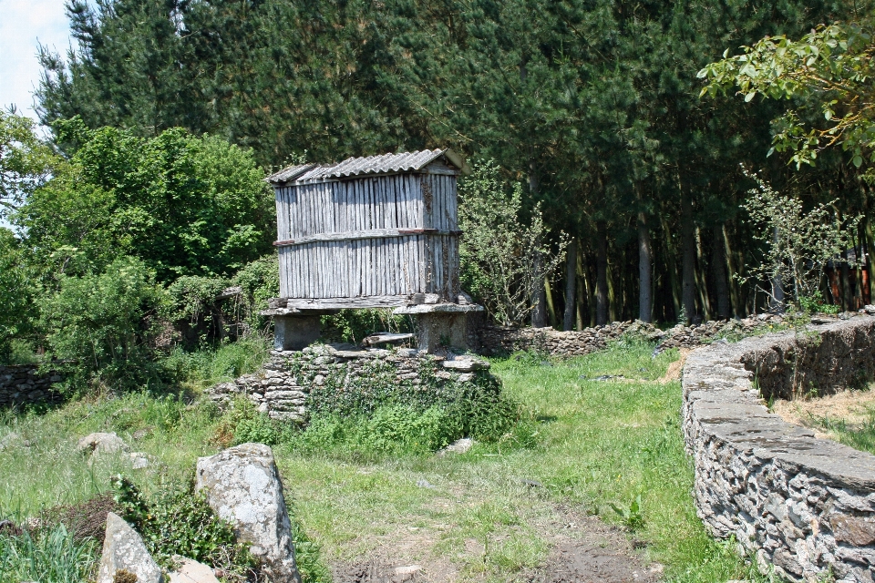 Wand hütte dorf garten